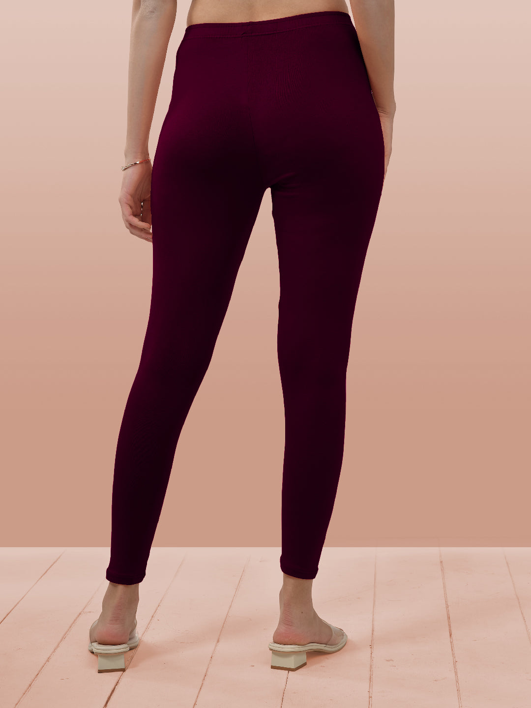 Maroon Ankle Length Leggings
