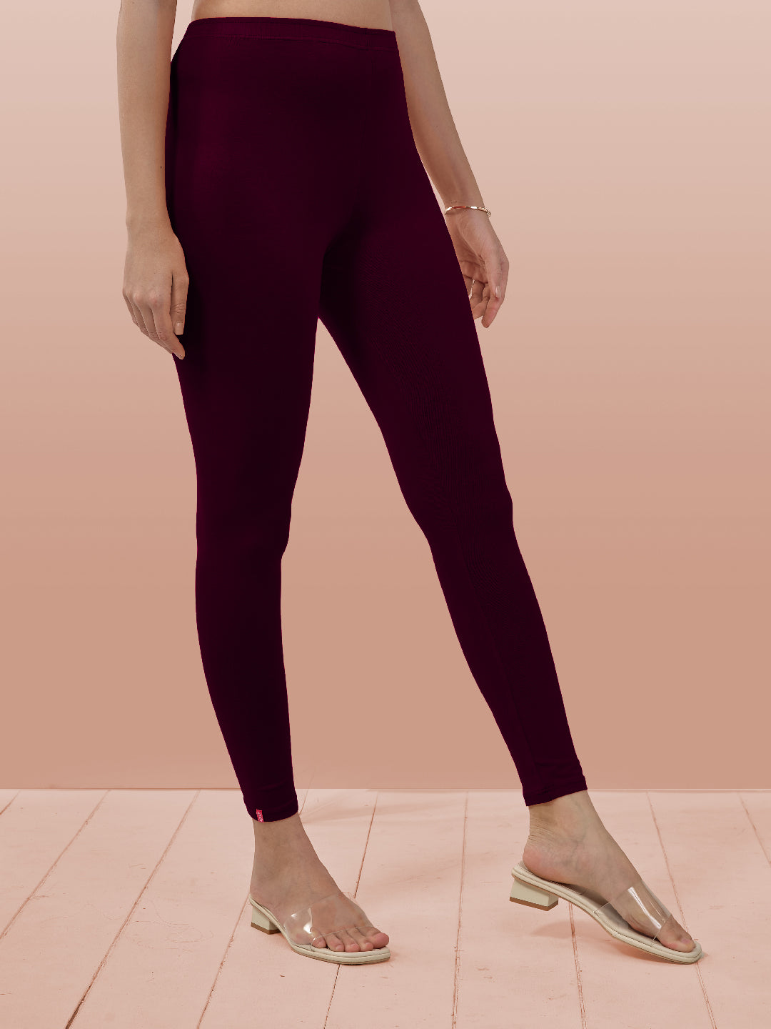 Maroon Ankle Length Leggings